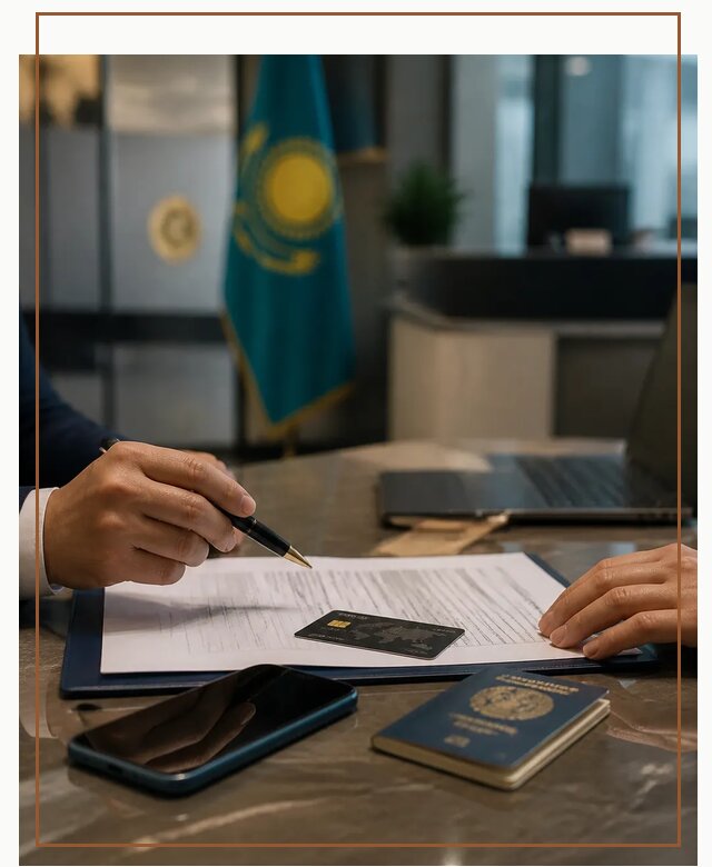 Открытие счета и банковской карты в Казахстане в Кизляре